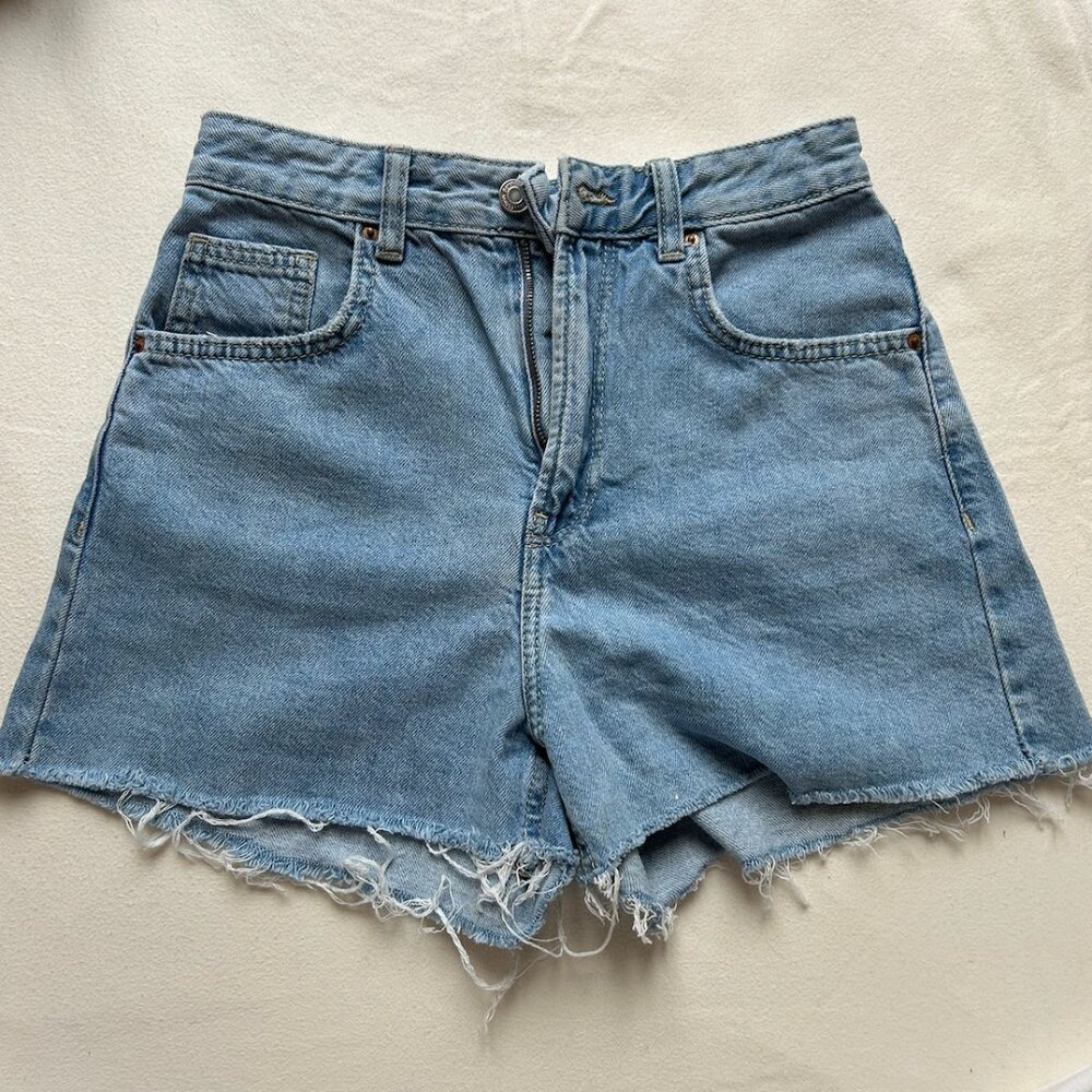 Bershka High Waist Denim Shorts